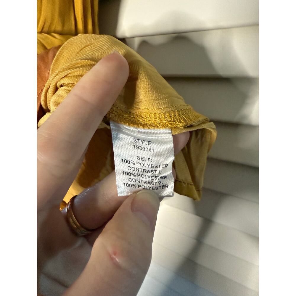Anthropologie Current Air Orange Navy Yellow Sleeveless Flowy Tank Top Blouse - Picture 4 of 5